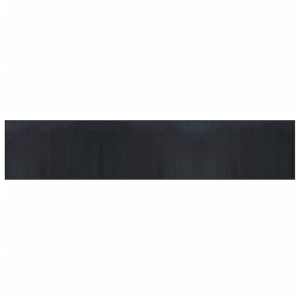 vidaXL Tapis rectangulaire noir 60x300 cm bambou
