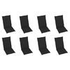 vidaXL Chaises inclinables de jardin et coussins lot de 8 Teck solide