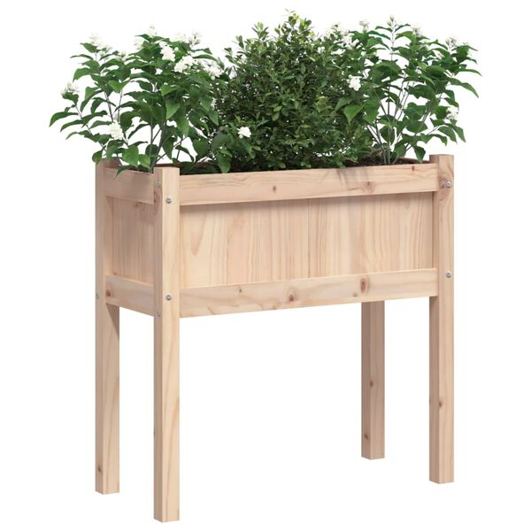 vidaXL Jardini&egrave;res 2 pcs avec pieds bois de pin massif