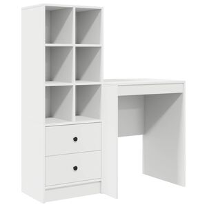 vidaXL Bureau Blanc 145,5 x 40 x 127 cm 2 pc