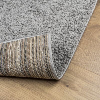 vidaXL Tapis shaggy PAMPLONA poils longs moderne gris 240x240 cm