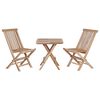 vidaXL Ensemble de bistro pliable 3 pcs Bois de teck solide