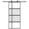 vidaXL Porte coulissante avec kit de quincaillerie noir 90x205 cm