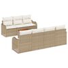 vidaXL Ensemble de canap&eacute; de jardin 8 pcs Beige et cr&egrave;me polyrotin