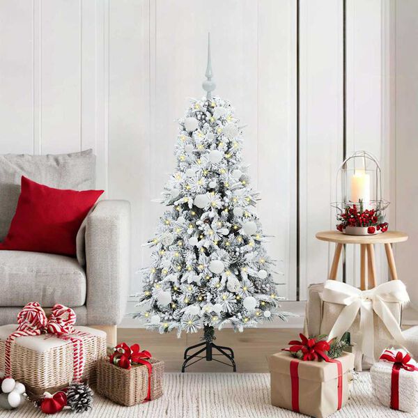 vidaXL Sapin de No&euml;l Artificiel &agrave; Branches Articul&eacute;es Blanc 120 cm