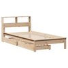 vidaXL Lit bibliothèque sans matelas 90x190 cm bois de pin massif