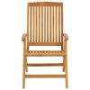 vidaXL Chaises de jardin inclinables et coussins lot de 8 teck solide