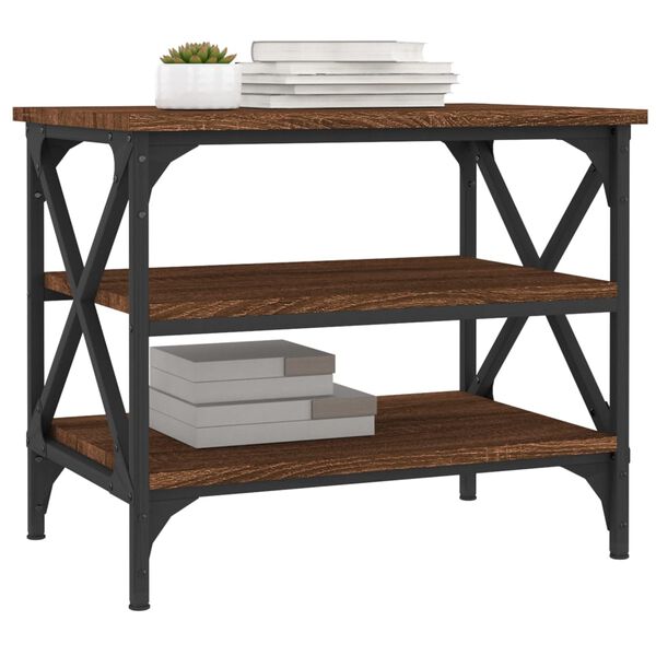 vidaXL Table d'appoint Chêne marron 55x38x45 cm Bois d'ingénierie