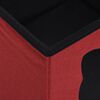 vidaXL Tabouret de rangement pliable avec motif de chat Bordeaux Tissu