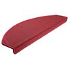 vidaXL Tapis d'escalier 30 pi&egrave;ces 65 x 24 x 4 cm Rouge Demi-rond Grand