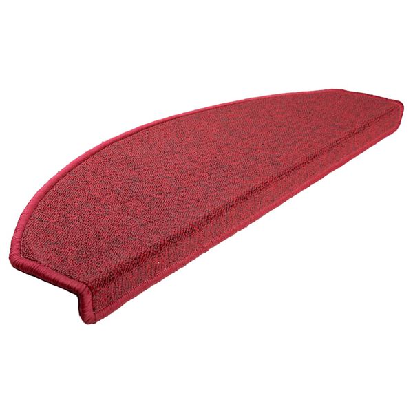 vidaXL Tapis d'escalier 30 pi&egrave;ces 65 x 24 x 4 cm Rouge Demi-rond Grand