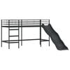 vidaXL Lit mezzanine pour enfants Noir et Bleu 99,5 x 190 cm M&eacute;tал