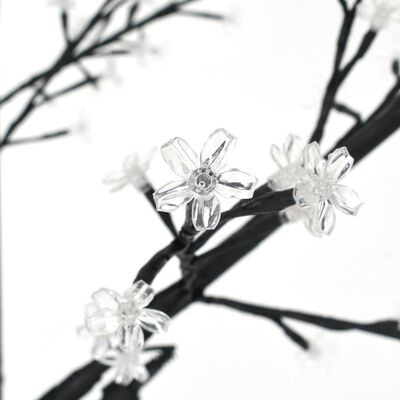 vidaXL Sapin de Noël 200 LED blanc bleu Cerisier en fleurs 180 cm