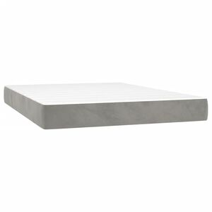 vidaXL Matelas de lit &agrave; ressorts ensach&eacute;s fermet&eacute; moyenne Gris clair 140x190x20 cm