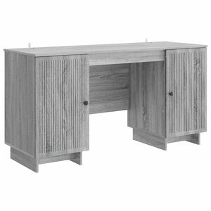 vidaXL Bureau Sonoma gris Bois d'ing&eacute;nierie 142,5 x 50 x 75 cm