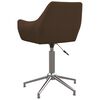vidaXL Chaises pivotantes &agrave; manger lot de 4 marron tissu
