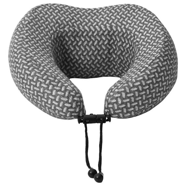 vidaXL Oreiller avec oreiller R&eacute;glable Gris 30 x 28 x 14 cm Polyester