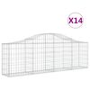 vidaXL Paniers &agrave; gabions arqu&eacute;s 14 pcs 200x30x60/80 cm Fer galvanis&eacute;