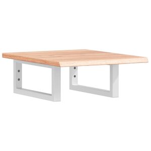 vidaXL &Eacute;tag&egrave;re de vasque murale acier et bois de ch&ecirc;ne massif