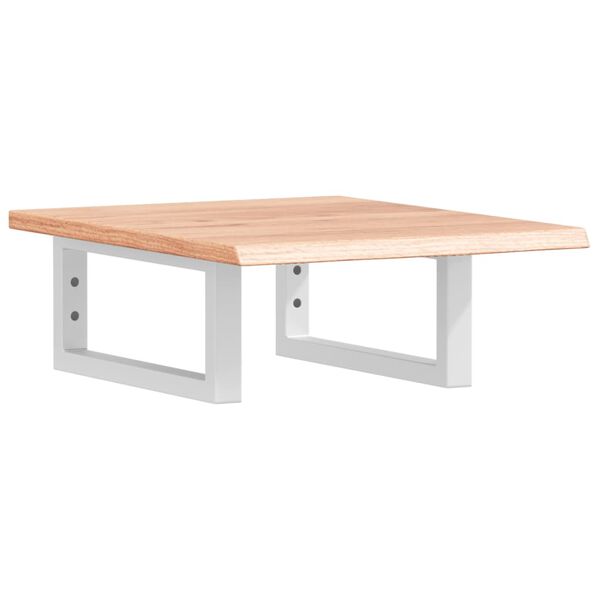 vidaXL &Eacute;tag&egrave;re de vasque murale acier et bois de ch&ecirc;ne massif