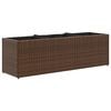 vidaXL Jardini&egrave;re avec 3 pots marron 105x30x32 cm r&eacute;sine tress&eacute;e