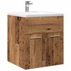 vidaXL Meuble lavabo de salle de bain vieux bois bois d'ing&eacute;nierie