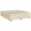 vidaXL Sommier &agrave; lattes de lit avec matelas Cr&egrave;me 200x200 cm Tissu