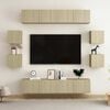 vidaXL Ensemble de meubles TV 8 pcs Ch&ecirc;ne sonoma Bois d'ing&eacute;nierie