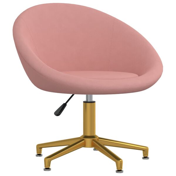 vidaXL Chaises &agrave; manger lot de 4 Rose Velours