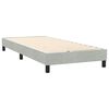vidaXL Sommier &agrave; lattes de lit et matelas gris clair 90x220 cm velours