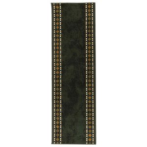 vidaXL Tapis Couloir FLORNES Tiss&eacute; Vert 67 x 200 cm PP 7 mm