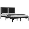 vidaXL Cadre de lit sans matelas noir 140x190 cm bois de pin massif