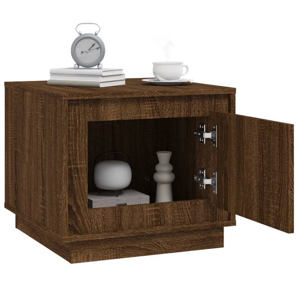 vidaXL Table basse ch&ecirc;ne marron 51x50x44 cm bois d'ing&eacute;nierie
