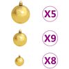 vidaXL Demi-arbre de No&euml;l artificiel pr&eacute;-&eacute;clair&eacute; et boules blanc 120cm