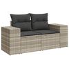 vidaXL Salon de jardin 4 pcs avec coussins gris clair r&eacute;sine tress&eacute;e