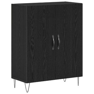 vidaXL Buffet Ch&ecirc;ne noir 69,5 x 34 x 90 cm Bois d'ing&eacute;nierie