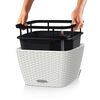 LECHUZA Jardini&egrave;re BACINO Cottage ALL-IN-ONE 30x30 cm blanc