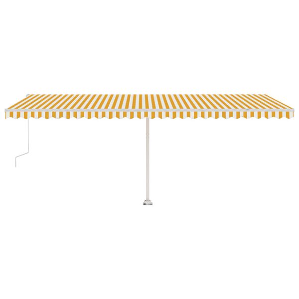 vidaXL Auvent automatique sur pied 600x350 cm Jaune/Blanc