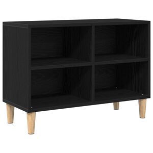 vidaXL Meuble TV 69,5 x 30 x 50 cm Ch&ecirc;ne noir Bois d'ing&eacute;nierie