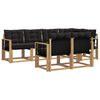 vidaXL Ensemble de canap&eacute;s d'ext&eacute;rieur 7 pc 7 place Blanc et noir