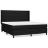 vidaXL Sommier &agrave; lattes de lit avec matelas Noir 180x200 cm Tissu