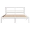 vidaXL Cadre de lit sans matelas blanc 160x200 cm bois de pin massif