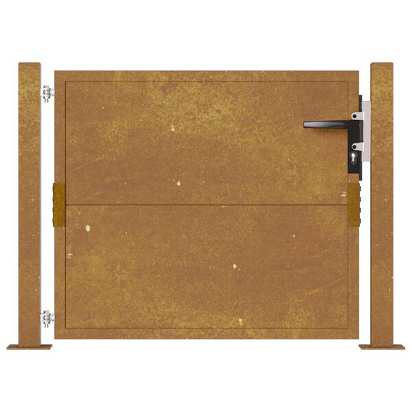 vidaXL Portail de jardin 100x100 cm en acier Corten