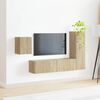 vidaXL Ensemble meuble TV 4 pcs Ch&ecirc;ne Sonoma Bois d'ing&eacute;nierie