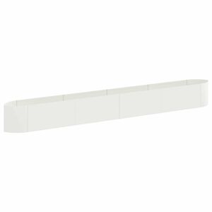 vidaXL Jardin sur&eacute;lev&eacute; Blanc 380 x 40 x 40 cm Acier