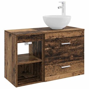 vidaXL Ensemble de mobilier de salle de bain 2 pc Bois ancien