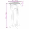 vidaXL Table de bar de jardin Ø60x105 cm Bois d'acacia solide