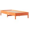 vidaXL Cadre de lit sans matelas cire marron 90x200 cm bois pin massif