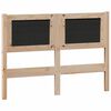 vidaXL T&ecirc;te de lit Autre Marron et noir 135 cm Bois massif en pin