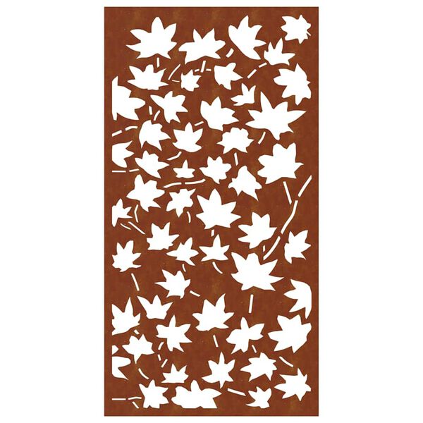 vidaXL D&eacute;coration murale jardin 105x55 cm acier corten design feuille